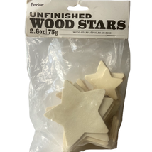 Darice Unfinished Wood Stars 2.6 oz 2018 Crafts July Flag Independence Day - £5.49 GBP