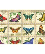 Butterflies VALANCE CURTAIN Spring Butterfly 42x14 Kitchen Window Curtains - $18.69