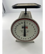 Vintage Hanson Platform Kitchen Utility Scale White Charcoal 25lbs  - $26.17 CAD