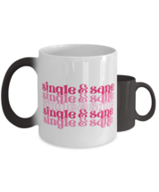 Single and sane,  Color Changing Coffee Mug, Magic Coffee Cup. Model 60052  - £18.68 GBP