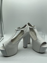 jeffrey campbell 9 M Havana Last platform white open toe High Heel Platf... - £50.25 GBP