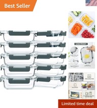 Versatile 22 Oz Glass Meal Prep Containers - Oven, Freezer, Dishwasher Safe - $119.99