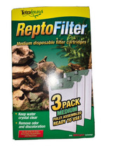 TetraFauna ReptoFilter Filter Cardridges 3 Pack MEDIUM Whisper Disposable - £11.59 GBP
