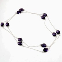 African Amethyst Oval Shape Handmade Fashion Ethnic Necklace Jewelry 36&quot; SA 6804 - £5.12 GBP