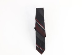 Vintage 60s Rockabilly Striped Color Block Skinny Neck Tie Dress Tie Wed... - £19.69 GBP