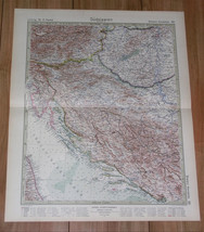 1927 Map Of Yugoslavia / Dalmatia Italian Istria Italy Slovenia Croatia Bosnia - £27.83 GBP