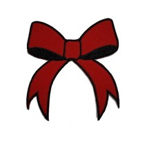 Christmas Bow Embroidered Applique Iron On Patch Decorations Lights Tree Stockin - £3.12 GBP