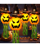 Halloween Decorations Outdoor Decor Hanging Lighted Glowing Pumpkin Witc... - $320.65 MXN