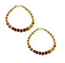 2 Stück duftendes Chandan Rudraksh-Armband (Braun) + KOSTENLOSER VERSAND... - $34.57