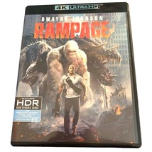 Rampage (4K Ultra HD, Blu Ray, 2018) HDR 2 DVDs Dwayne Johnson Deleted Scenes - £10.35 GBP