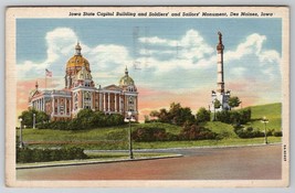 Iowa State Capitol Soldiers Sailors 1945 to Millin Fam Boulder CO Postcard D29 - £3.87 GBP