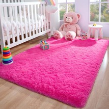Soft Fluffy Area Rugs for Bedroom Kids Room Plush Shaggy Nursery Rug Furry Throw - £31.13 GBP