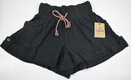 Magellan Outdoors Misses Small Black Gauze Cuffed Shorts New with tags - £9.42 GBP