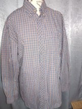 US Expedition Button Down Western Shirt Long Sleeve Red White Blue Men&#39;s... - $10.80