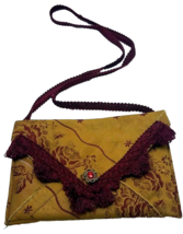 Handmade Cloth and Lace Vintage Hand Bag Purse - An Original by Brigitta EUC - £8.69 GBP