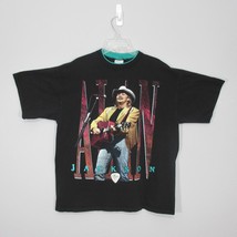 Alan Jackson On Tour T-Shirt XL Vintage Single Stitch Double Side Graphic Black - £36.49 GBP