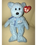 New Ty Its A Boy Bear Beanie Baby 8&quot; NWT Soft Blue Stork Carrying Baby E... - £11.87 GBP