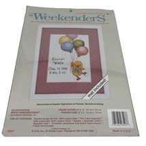 Weekenders Skyscrapers Birth Announcement Counted Cross Stitch Kit Duck New - $16.00