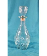 VTG 1960s Clear Cut Glass Decanter Liquor Bottle Diamond Pattern 11&quot;  - £20.44 GBP