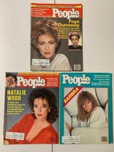 Vintage People Magazines Lot of 3 Faye Dunaway Barbara Streisand Natale Wood ^ - £18.14 GBP