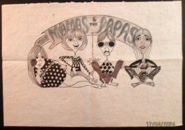 Mamas &amp;The Papas: (Original Vintage 1960,S Artwork) From Teen Music Magazine - £387.64 GBP