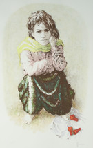 &quot;Yemenite Girl&quot; by William Weintraub Signed Artists Proof AP Hand Colored Litho - £102.39 GBP