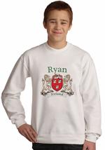 Ryan Irish coat of arms Sweatshirt in White - £23.73 GBP