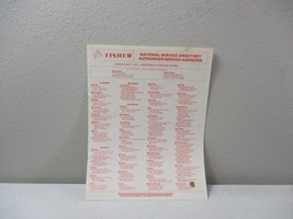 Vintage 1976 Fisher Stereo Receiver National Service Directory Manual - $24.74