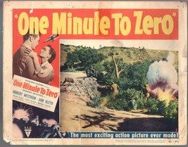 One Minute To Zero-Lobby Card-1954-Robert Mitchum-Ann Blyth - £32.28 GBP