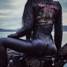 Bad Ass Leather Iron Maiden Jacket-Faux Leather - £96.26 GBP
