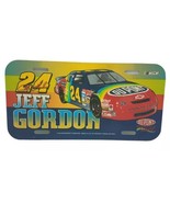 Vintage 1995 Plastic License Plate Collectible #24 Jeff Gordon Du Pont R... - $10.84