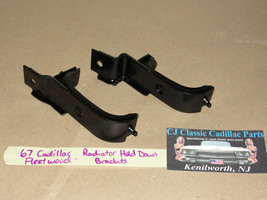 Oem 67 Cadillac Fleetwood Upper Radiator Hold Down Mounting Brackets Cushions - £77.89 GBP