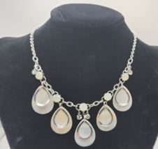 Avon Mother Of Pearl &amp; Silver-tone Necklace - $19.34