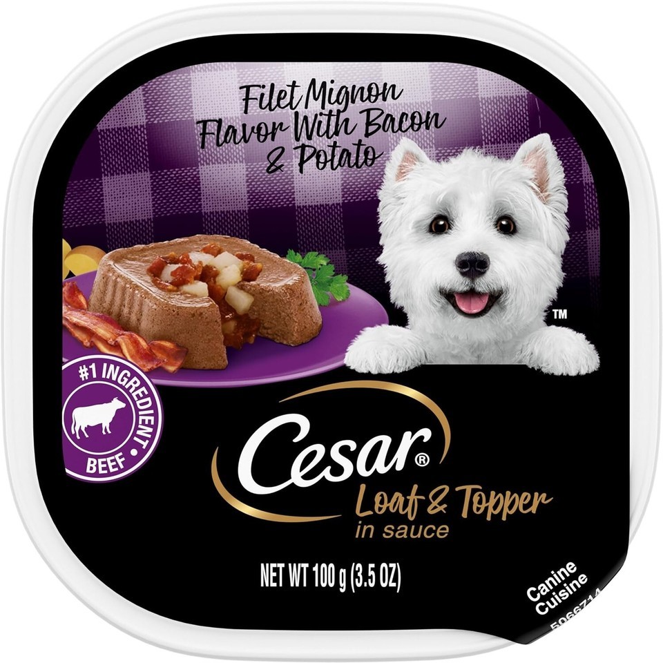 Grain-Free Soft Dog Food Loaf & Topper - Filet Mignon Bacon Flavor, 3.5 oz Trays Item image 3