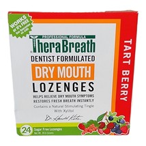 Therabreath Dry Mouth Lozenges with ZINC, Tart Berry Flavor, 24 Lozenges - £19.04 GBP