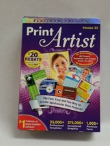 Platinum Edition Version 23 Print Artist  for Windows Vista &amp; Windows XP - £15.65 GBP