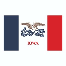 Iowa State Flag Sticker, Decal, Bumper Sticker Vacation Sticker 3&quot; x 5&quot; - £2.81 GBP+