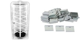 Revolving Rotating Earring Display Case &amp; 100 Gray Cards - £81.43 GBP