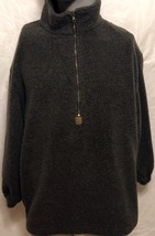 Pendleton Half Zip Gray Sip Up Fleece Sz Large Woolen Mills Portland Winter - $28.96