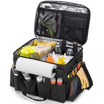 Large Grill Caddy With Lid, Bbq And Picnic Bag Organizer With Paper Towel Holder - £58.46 GBP