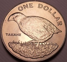 Rare Gem Unc New Zealand 1982 Dollar~65,000 Minted~Takahe Bird~Excellent... - $17.63
