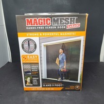 Magic Mesh Hands Free Garage Magnetic Screen Door Single Garage Doors 8 9 ft - £15.63 GBP