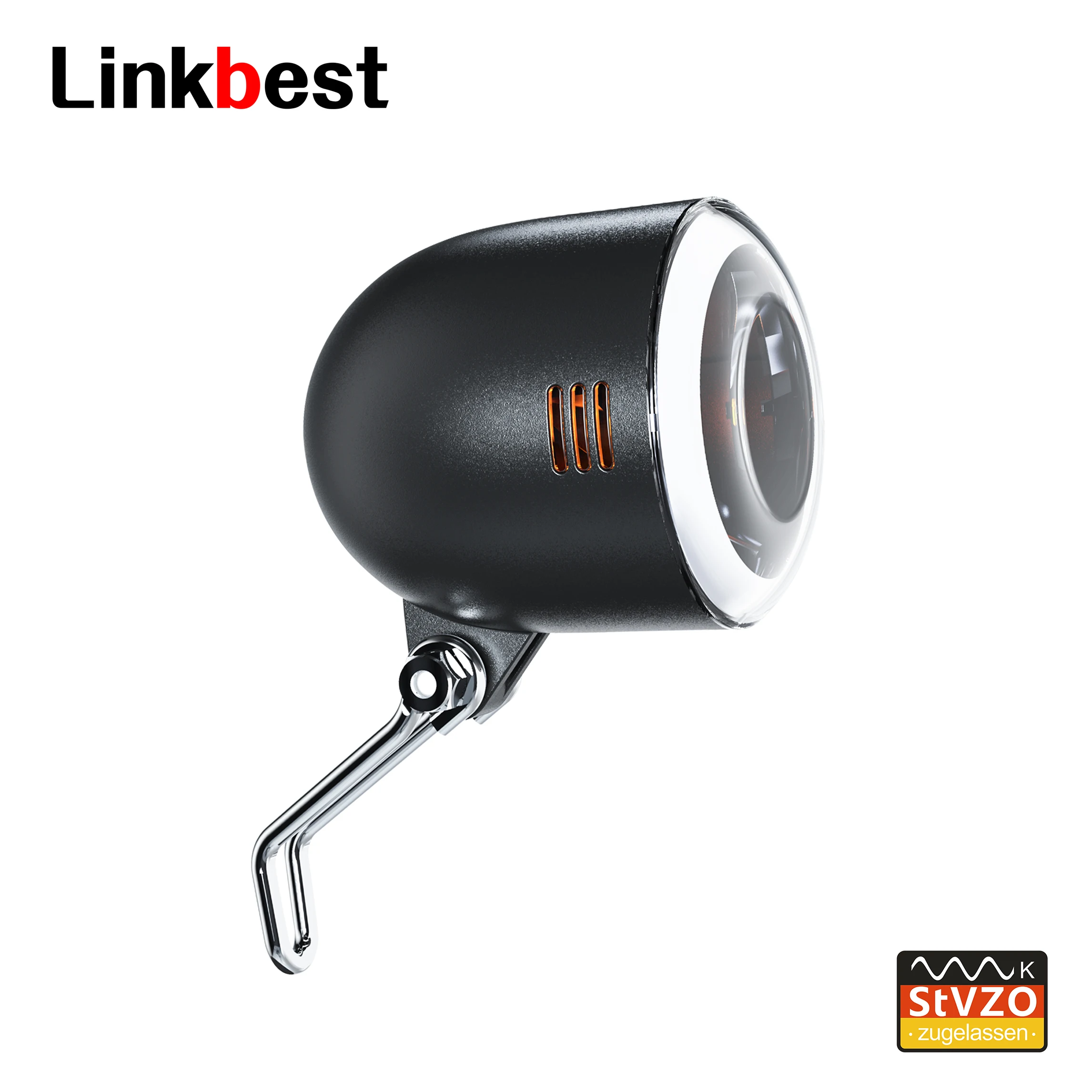 Linkbest Headlight LED Bicycle Light StVZO Approved Cree Led 70 Lux Near Range - £21.71 GBP