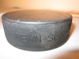 ONE ORIGINAL  Official Black Vegum Made in Slovakia 6 oz Ice Hockey Puck... - $14.39