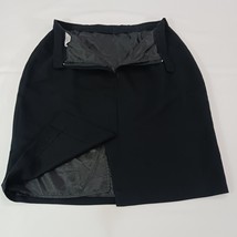 Vintage Michele Petite Women's Black Rear Zipper & Slit Pull-On Skirt Waist 30" image 2