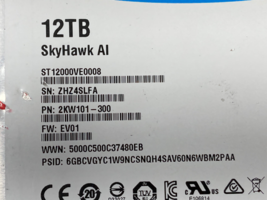 LOT of 3 Seagate Skyhawk AI ST12000VE008 12TB, 8TB ST8000VX0022 Hard Dri... - £58.80 GBP