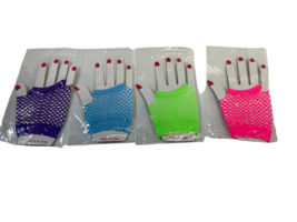 Super Outlet Damen Fingerlose Fischnetz Handschuhe IN Neon Farben - £7.15 GBP