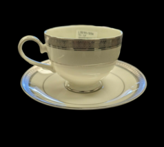 Mikasa Palatial Platinum China replacement Place Setting CUP &amp; SAUCER L3235 NOS - £14.40 GBP