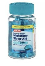 2 pack H‑E‑B Maximum Strength Nighttime Sleep‑Aid 50 mg Softgels 120 ct - £38.91 GBP