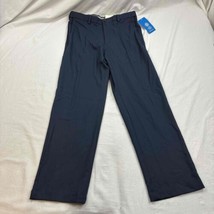 Haggar Mens Cool 18 Pro Dress Pants Blue Classic Fit Stretch Flat Front ... - £27.25 GBP